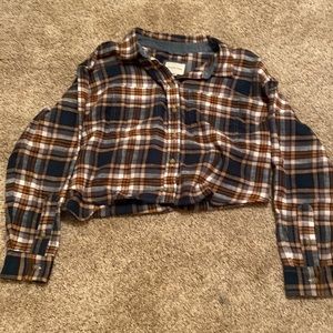 American eagle cropped flannel